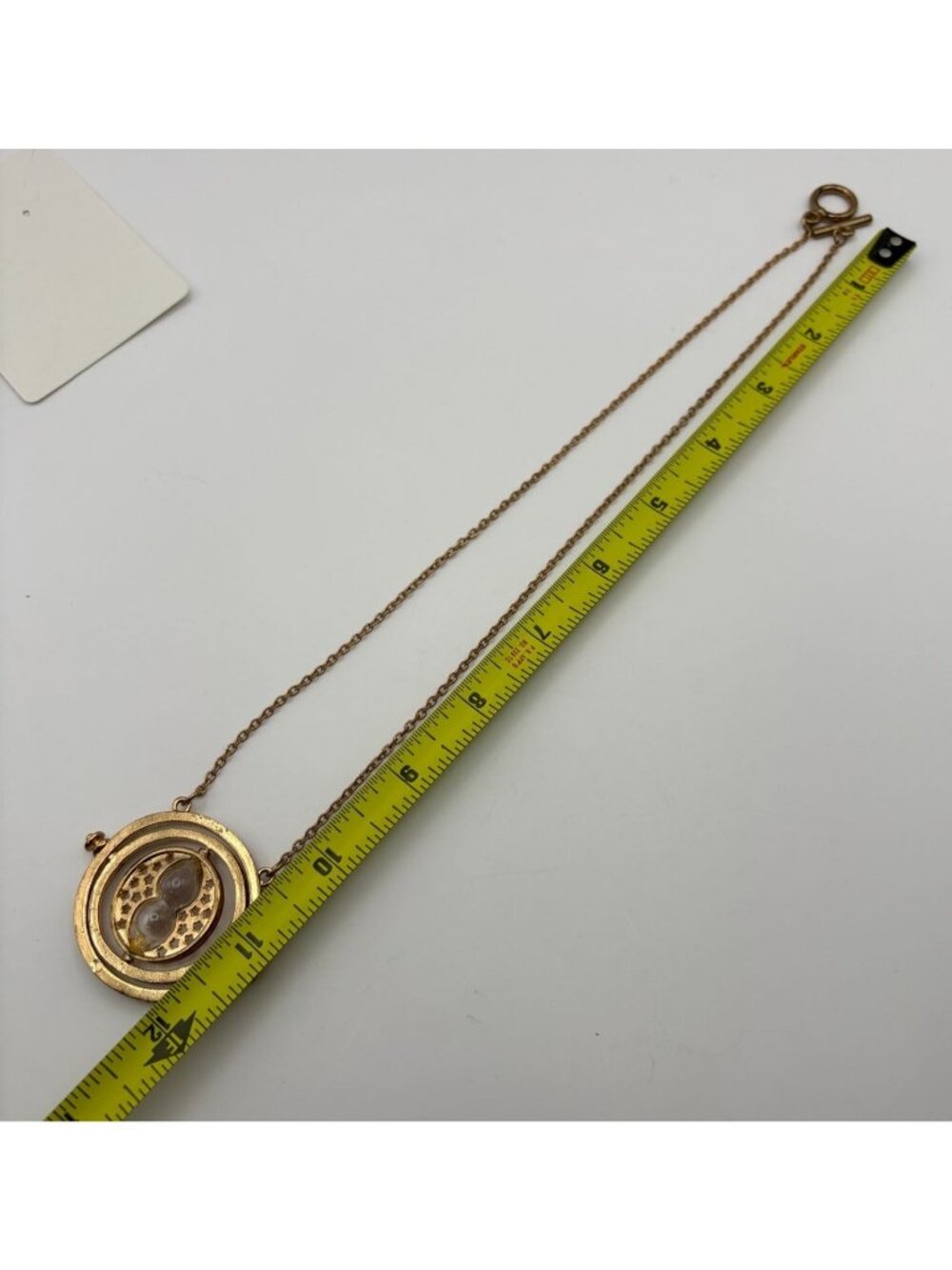 Harry Potter Inspired Necklace Time Turner Hourglass Device with Inscription - Picture 5 of 8